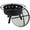 Emma and Oliver Round Wood Burning Sun & Moon Cutout Outdoor Firepit with Mesh Spark Screen